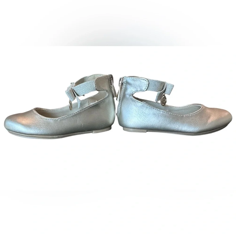 Michael Kors Girls “Kenyah Kay” Logo Charm Gold Ballet Flats Size 6 Toddler/Baby - Picture 5 of 12